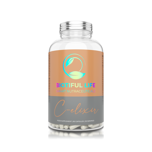 C-ELIXIR – liposomal vitamin C capsules by Biotiful Life